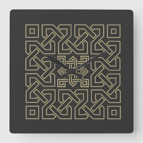 arabic calligraphy element symbol islamic ornament square wall clock