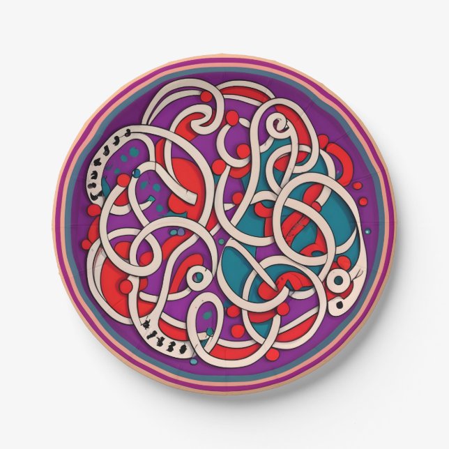 Arabic calligraphy. fonts paper plates (Front)