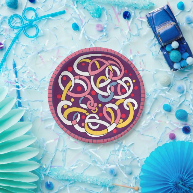 Arabic calligraphy.  paper plates (Party)