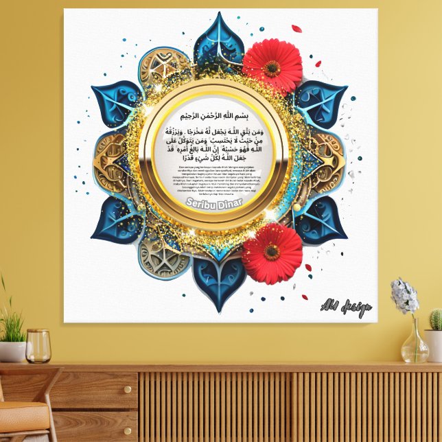 arabic canvas print (Insitu(LivingRoom))