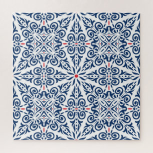 Arabic Colorful Vintage Seamless Pattern Jigsaw Puzzle