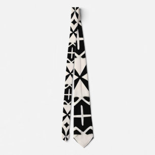 Arabic Crosses and rhombuses Geometric Pattern Neck Tie