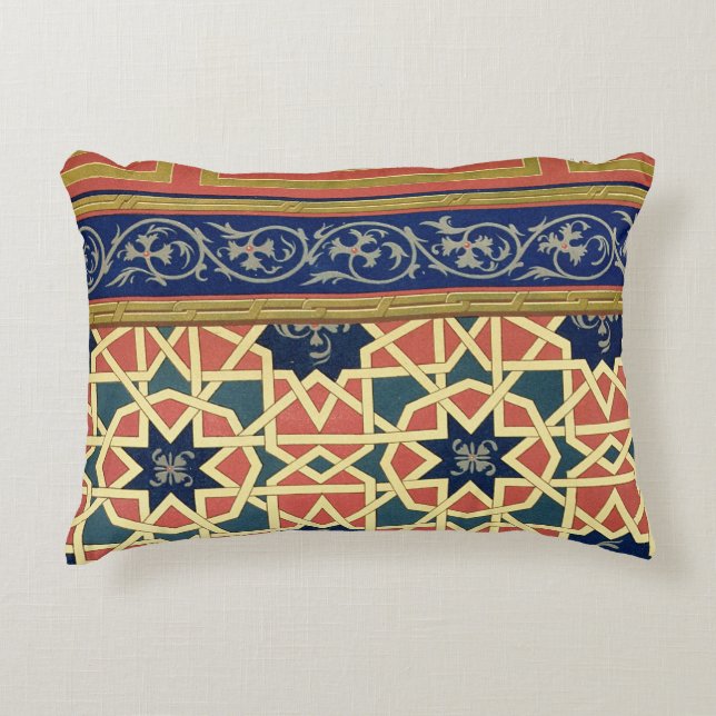 Arabic decorative designs (colour litho) accent pillow (Front)