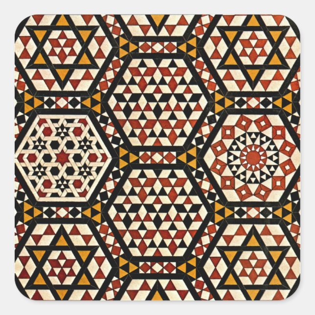 Arabic Design #12 at Emporio Moffa Square Sticker (Front)