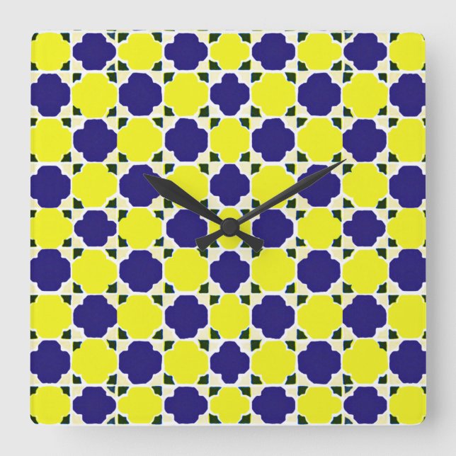 Arabic Design #2 at Emporio Moffa Square Wall Clock (Front)