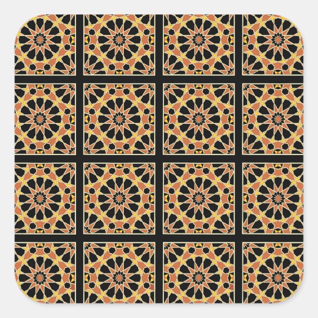 Arabic Design #3 at Emporio Moffa Square Sticker (Front)