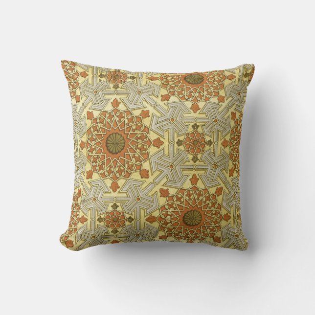 Arabic Design #4 at Emporio Moffa Throw Pillow (Front)
