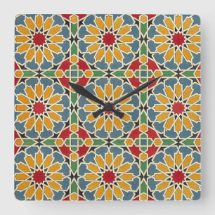 Arabic Design #7 at Emporio Moffa Square Wall Clock