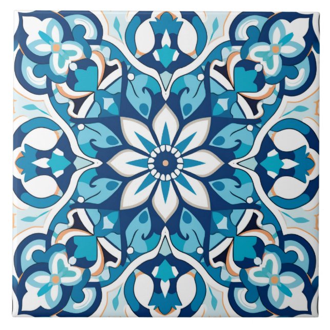 Arabic design styled themed  ceramic tile (Front)