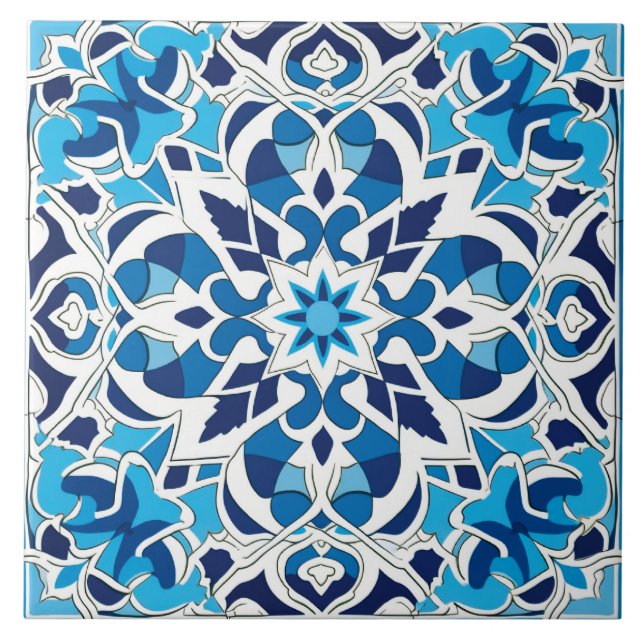 Arabic design styled themed  ceramic tile (Front)