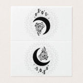 Arabic Diwani Calligraphy, Crescent Moon & Lantern (Outside Unfolded)