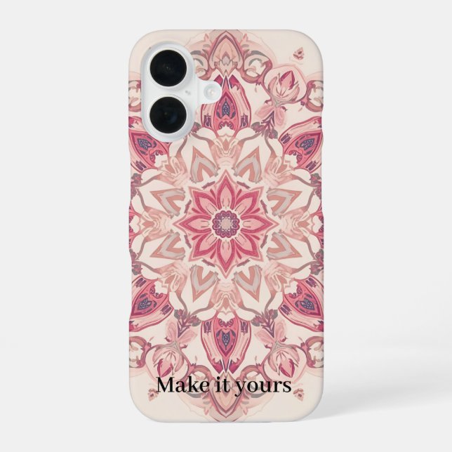 Arabic Floral Art Phone Cover – Personalized with  (Back)