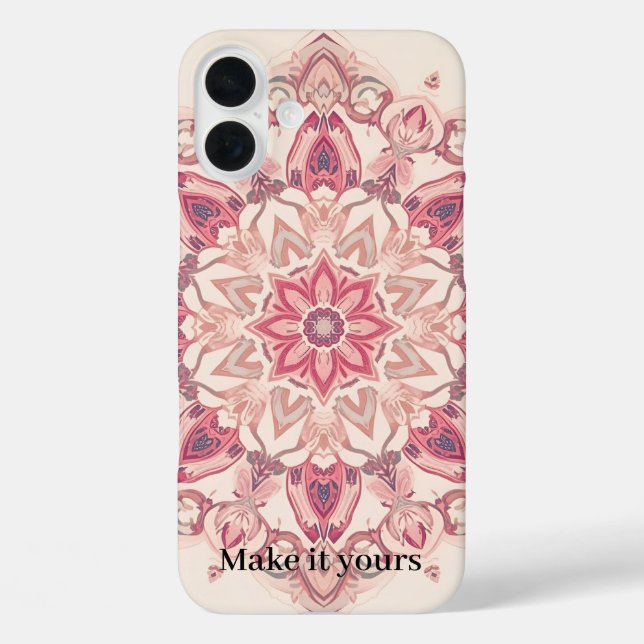 Arabic Floral Art Phone Cover – Personalized with  (Back)