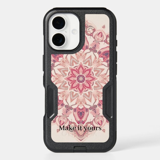 Arabic Floral Art Phone Cover – Personalized with  (Back)
