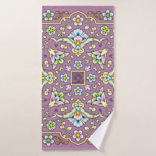 Arabic Floral Frame. Traditional Islamic Design. M Bath Towel