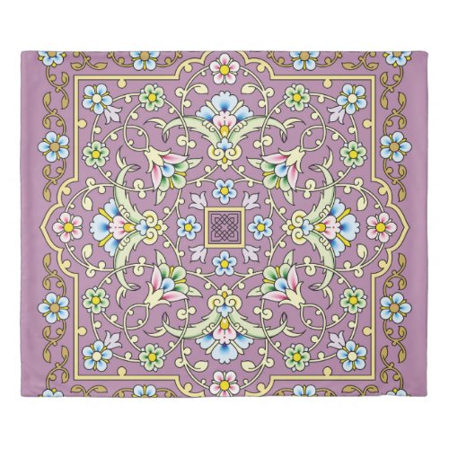 Arabic Floral Frame Traditional Islamic Design M Duvet Cover