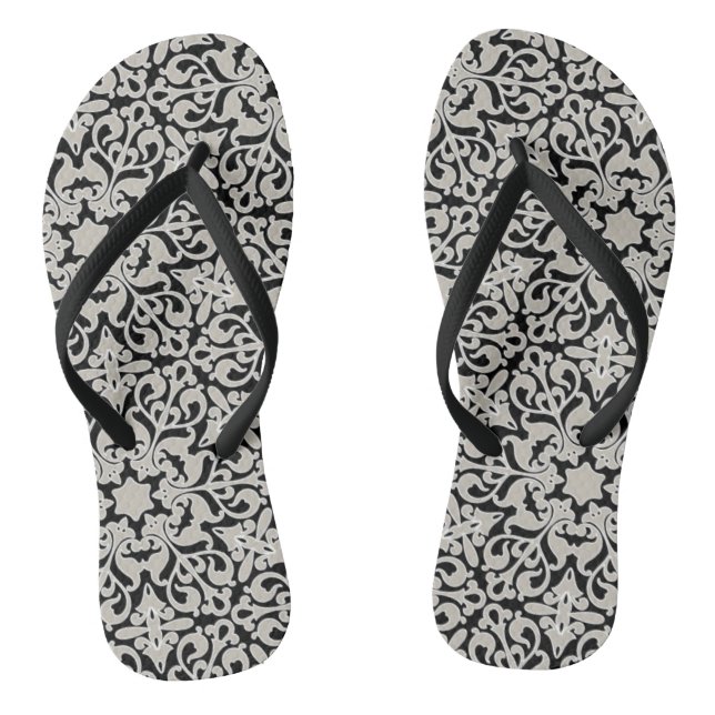 Arabic floral pattern flip flops (Footbed)