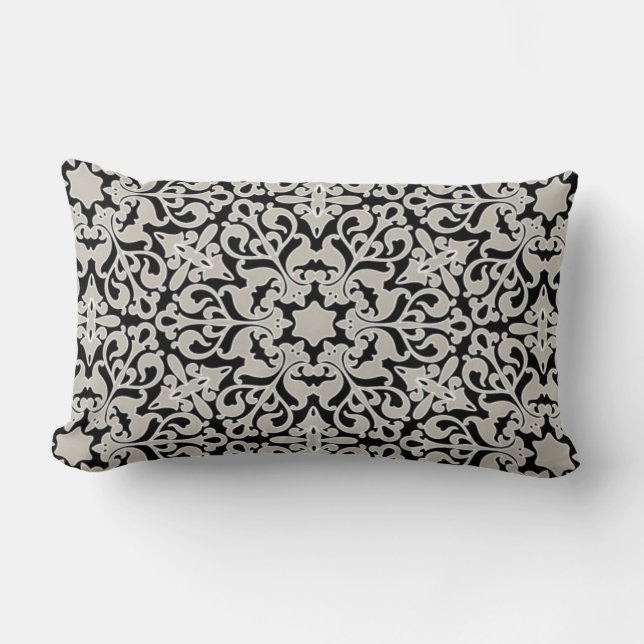 Arabic floral pattern lumbar pillow (Front)