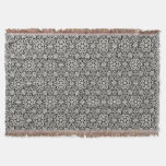 Arabic floral pattern throw blanket