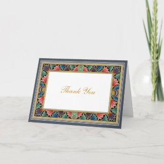 Arabic Floral Thank You Card