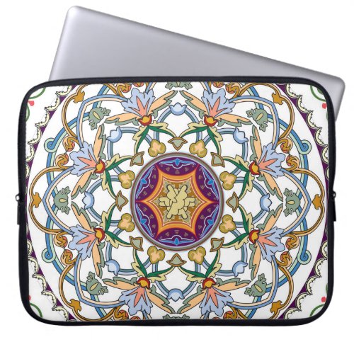 Arabic Floral Traditional Islamic Frame Laptop Sleeve