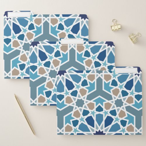 Arabic Geometric Design Pattern File Folder