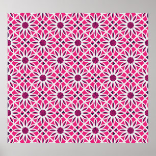 Arabic geometric ornament: seamless texture. poster