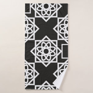 Arabic geometric pattern. Art decor. Islam. Flower Bath Towel