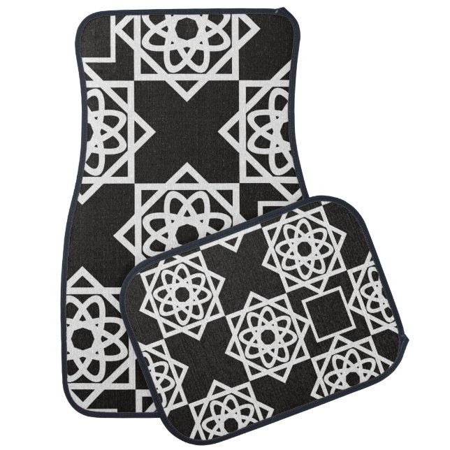 Arabic geometric pattern. Art decor. Islam. Flower Car Floor Mat (Set)