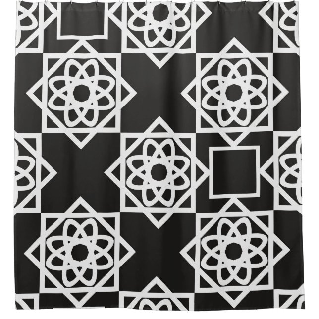 Arabic geometric pattern. Art decor. Islam. Flower Shower Curtain (Front)