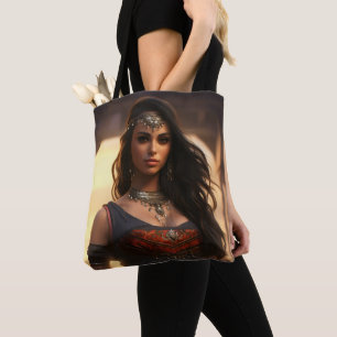 Arabic Girl Oriental Beauty Tote Bag