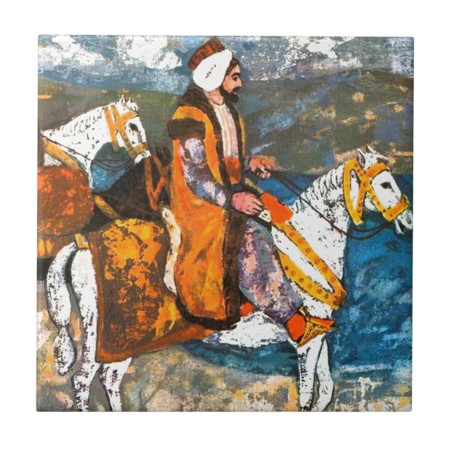 Arabic Horseman Tile (Front)