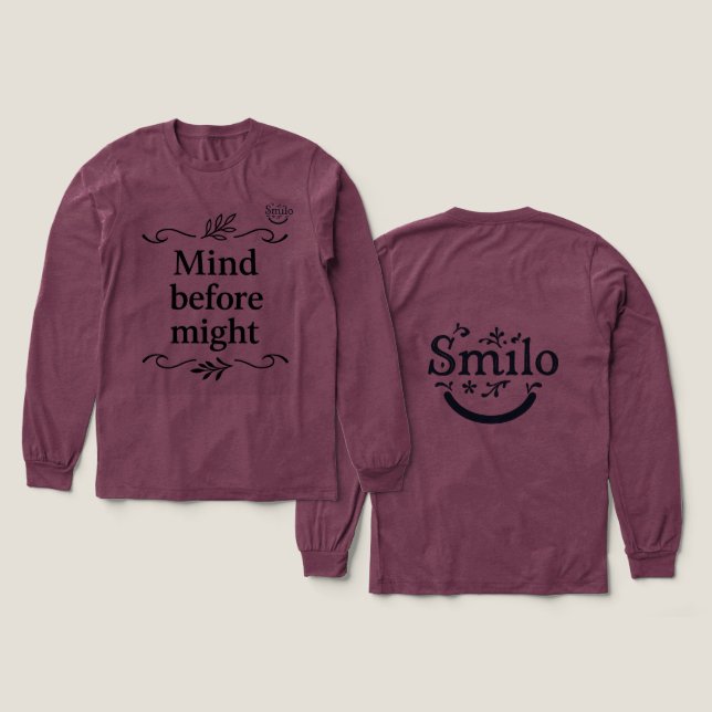 Arabic Inspiration tee - Mind Before Might (Design Front & Back)
