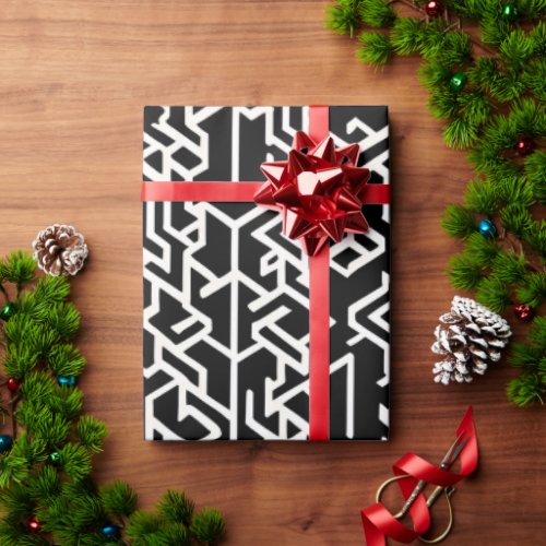 Arabic Kexogons and lines Geometric Pattern Wrapping Paper