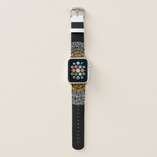 arabic letters 3d art block  apple watch band