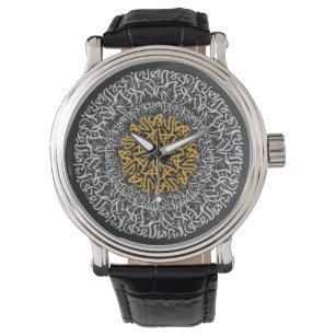 arabic letters 3d art block  watch