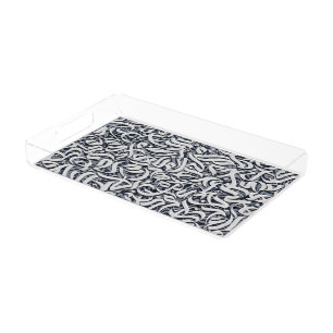 Arabic letters black and white acrylic tray