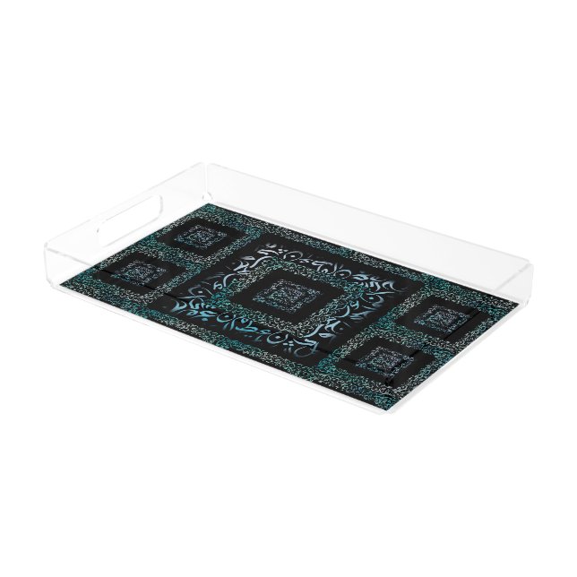 Arabic Letters square Acrylic Tray (Angled)