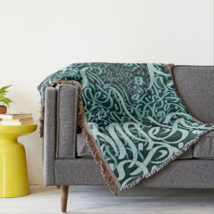 arabic lletters tiffany throw blanket
