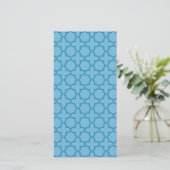 Arabic Moroccan Lattice in Denim Blue (Standing Front)