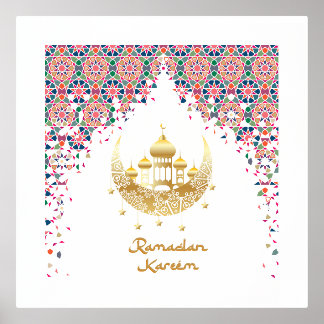 Arabic morocco ornament for ramadan foil prints