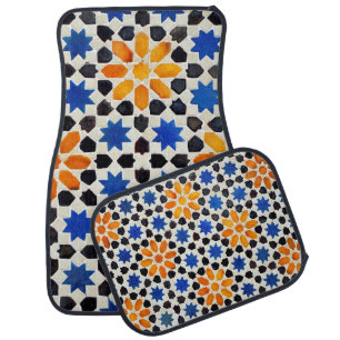 Arabic mosaic of tiles in Moroccan style, decorati Car Floor Mat