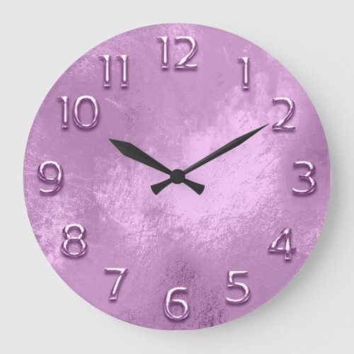 Arabic Number Pink Berry Modern Unique Large Clock