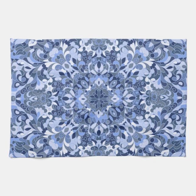 Arabic ornate rich pattern kitchen towel (Horizontal)