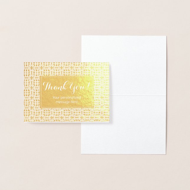 Arabic Personalized Real Gold Foil Thank you Foil Card (Display)