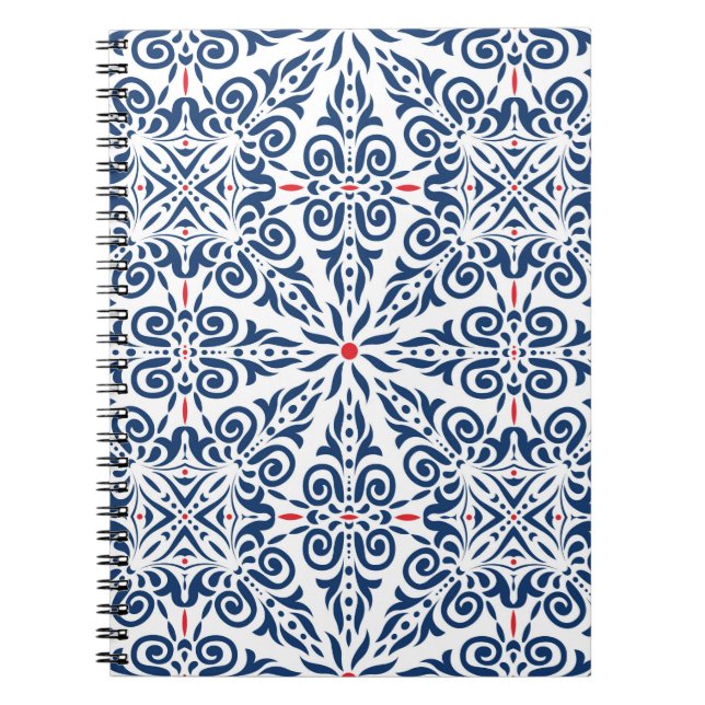 Arabic seamless pattern. colorful background on ar notebook (Front)