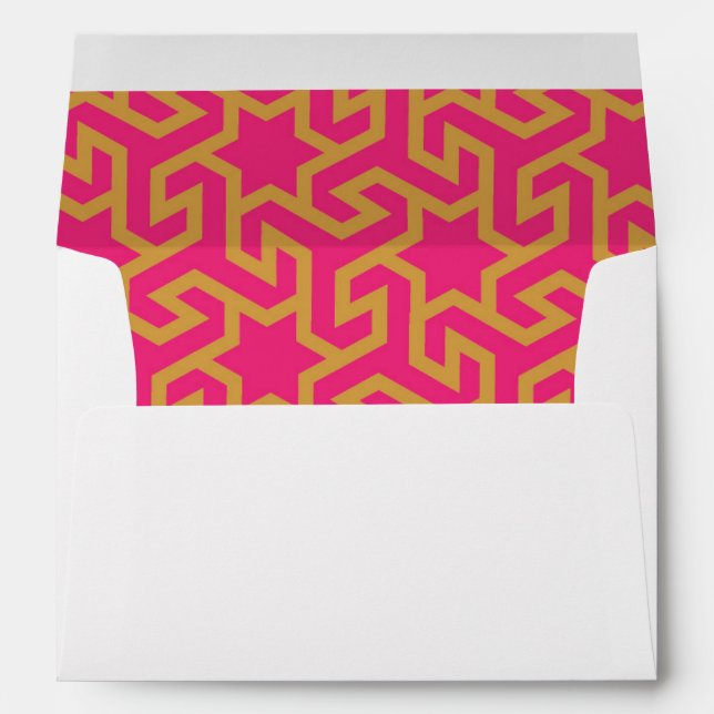 Arabic Star Shaped Pattern Envelope (Back (Bottom))