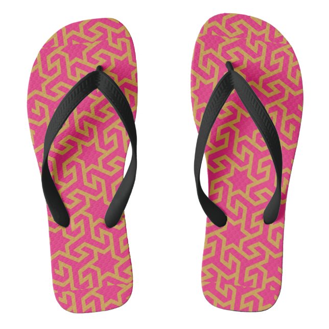 Arabic Star Shaped Pattern Flip Flops (Footbed)