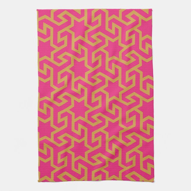Arabic Star Shaped Pattern Kitchen Towel (Vertical)