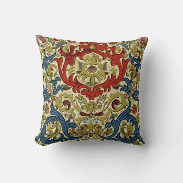 Arabic Style Pattern Throw Pillow (Front)